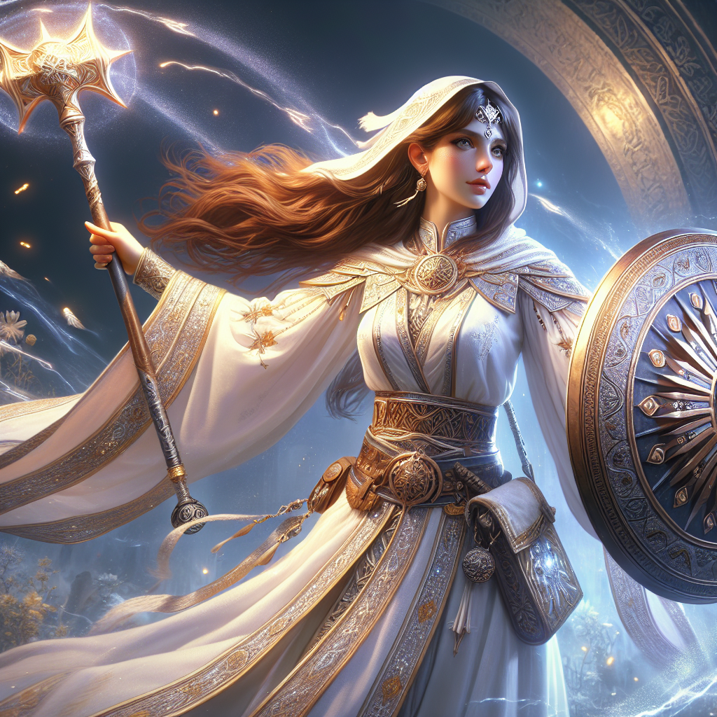 Cleric character sheet template with Prayer and Defense skills