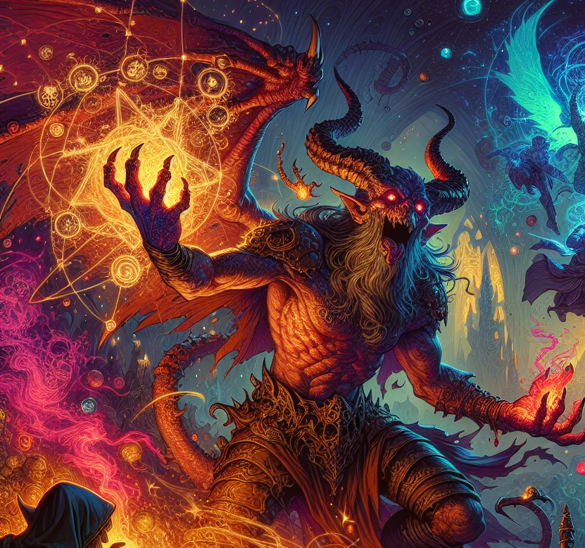 Devil fiend monster that twists bargains in dungeon encounters