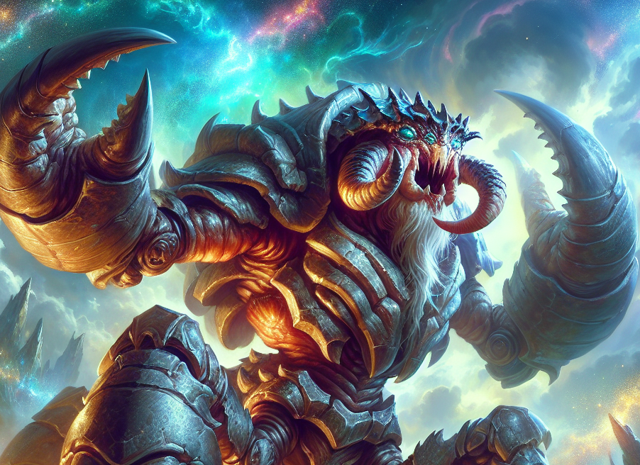 Xithulid crustacean dungeon monster feeding on flesh and fear